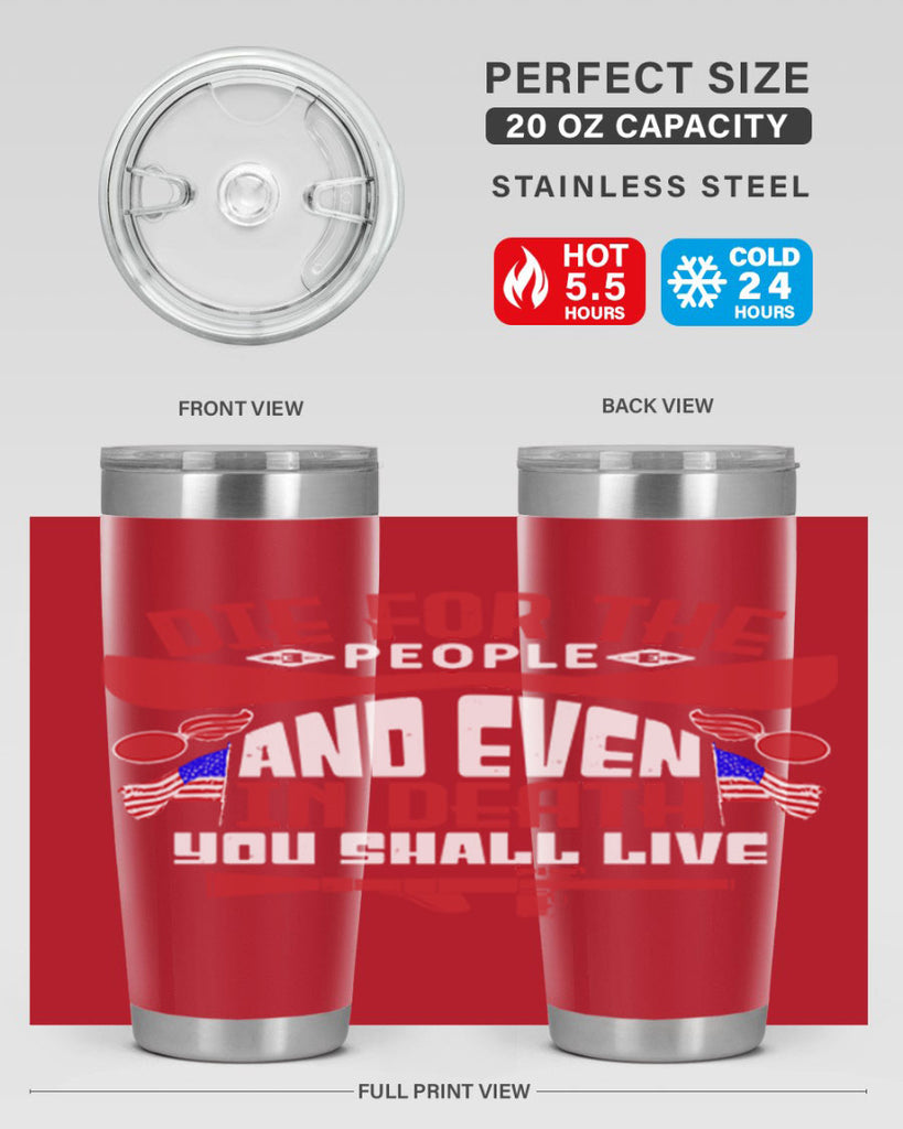 Die for the people and live Style 41#- Fourt Of July- Tumbler