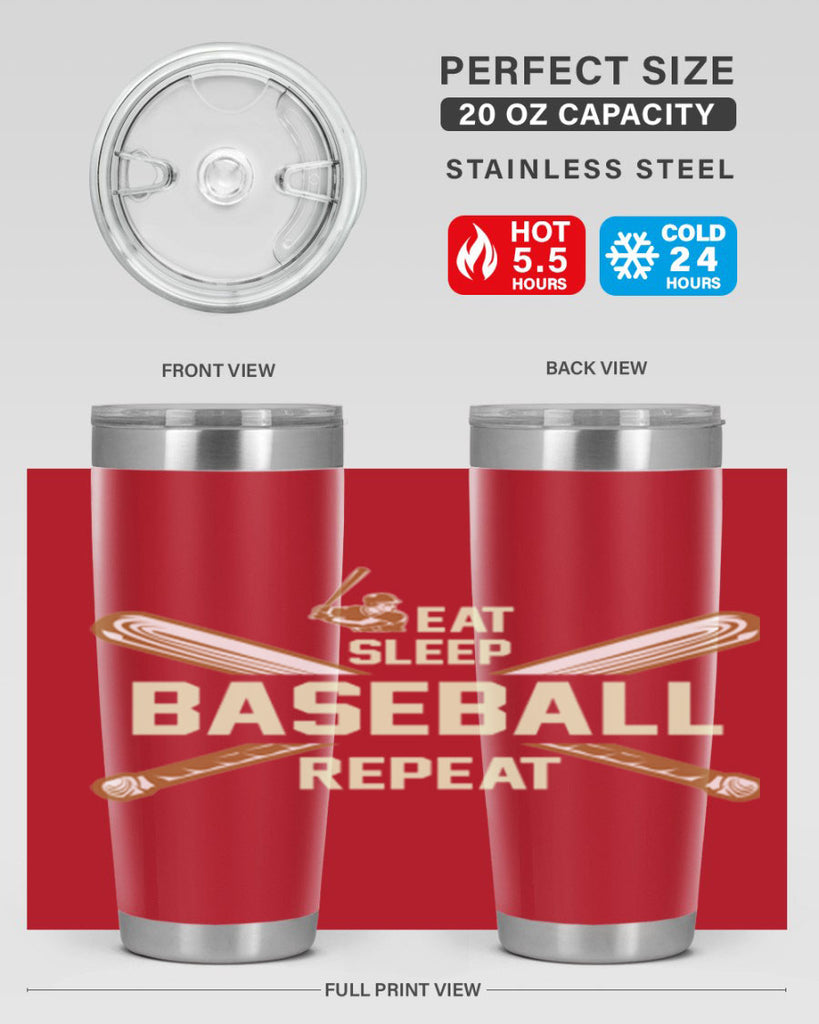 Eat 1285#- baseball- Tumbler