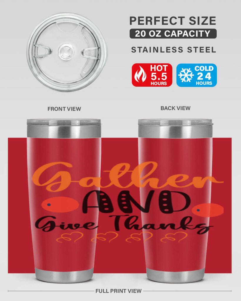 Gather And Give Thanks 188#- fall- Tumbler