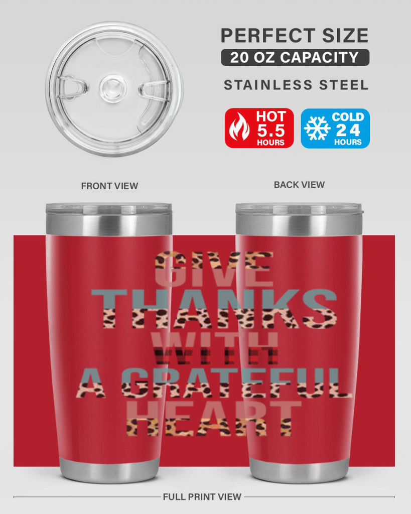 Give thanks with a grateful heart 195#- fall- Tumbler