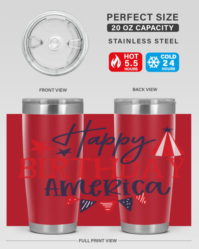 Happy Birthday america Style 30#- Fourt Of July- Tumbler
