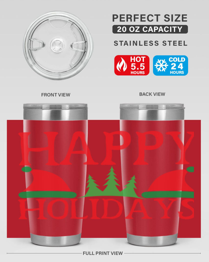 Happy Holidays 136#- winter- Tumbler