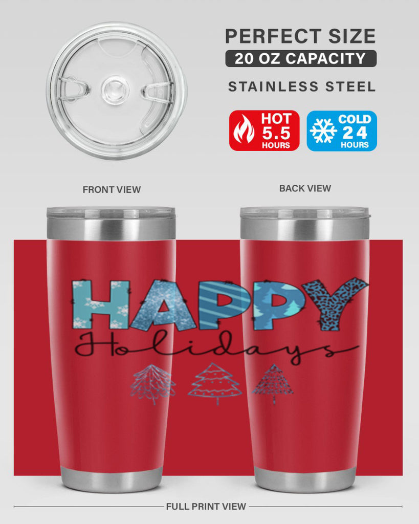 Happy Holidays 140#- winter- Tumbler