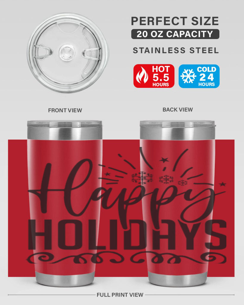 Happy holidays 137#- winter- Tumbler