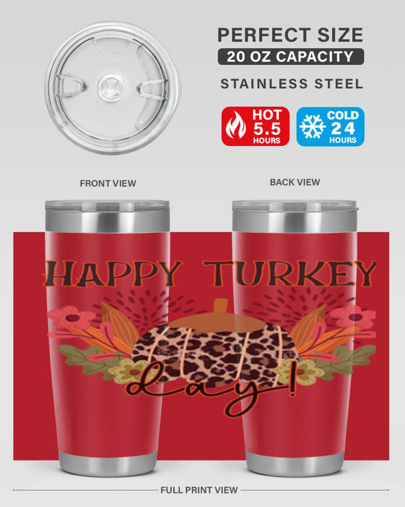 Happy turkey day 253#- fall- Tumbler