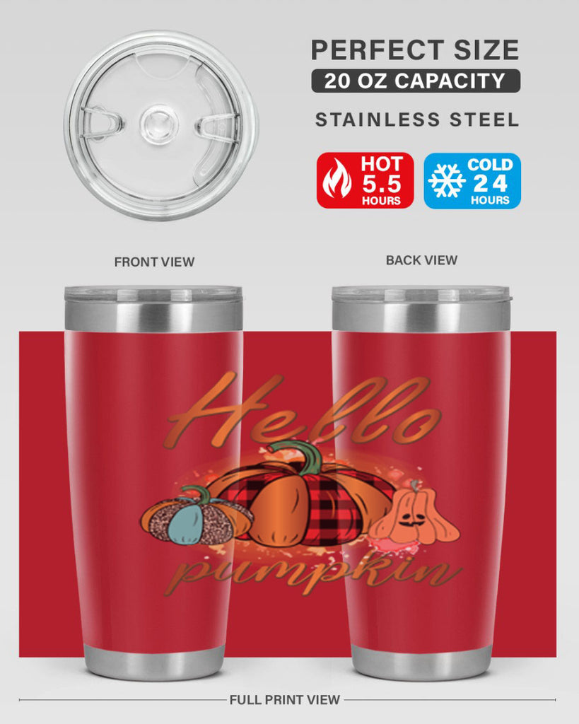 Hello Pumpkin 284#- fall- Tumbler