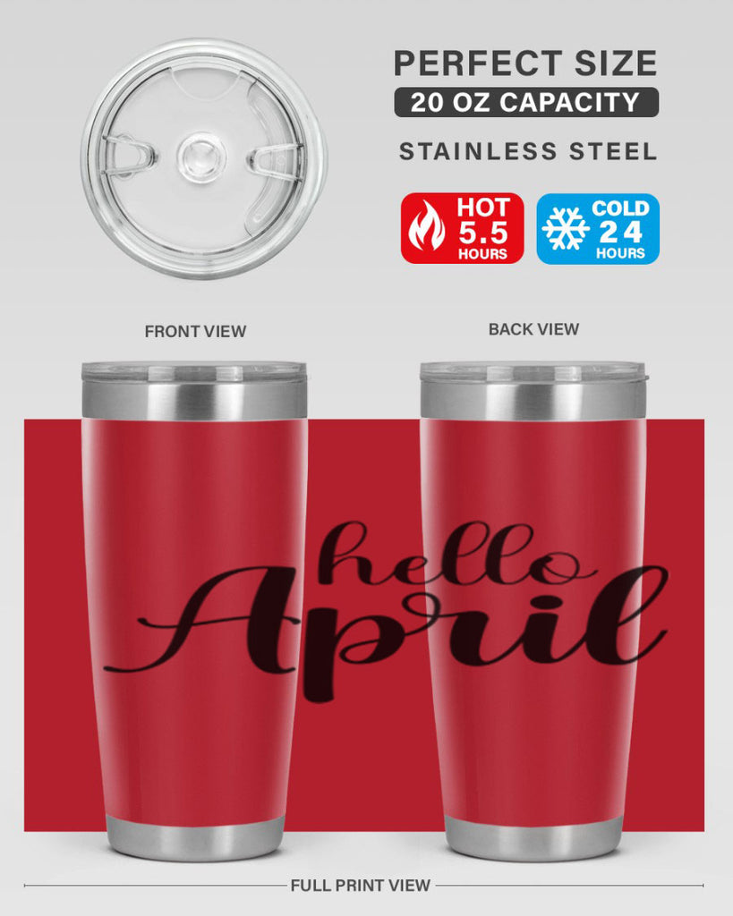 Hello april  219#- spring- Tumbler