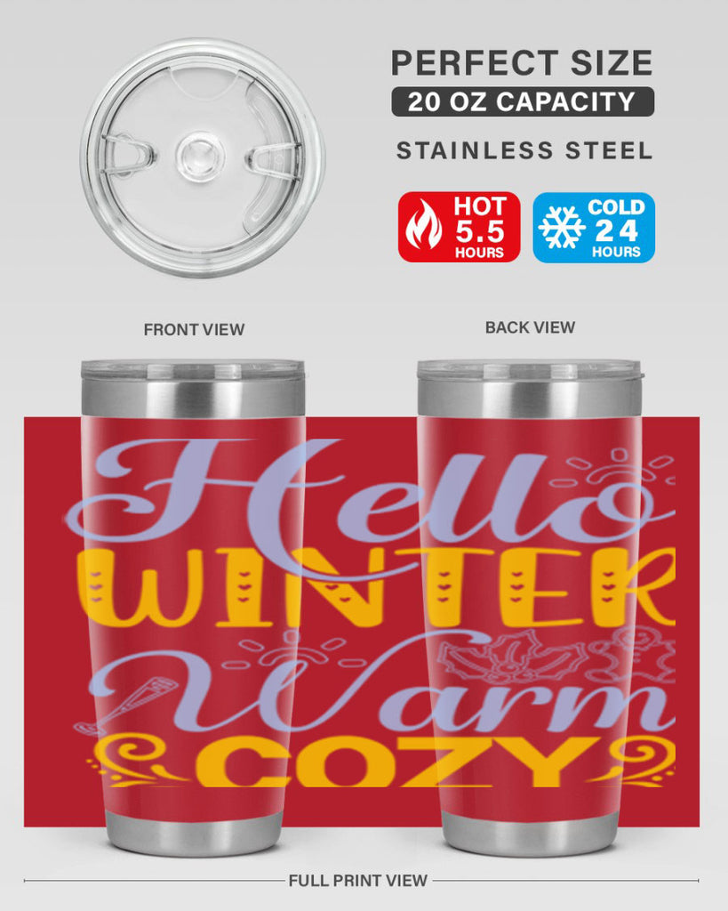 Hello winter warm cozy166#- winter- Tumbler