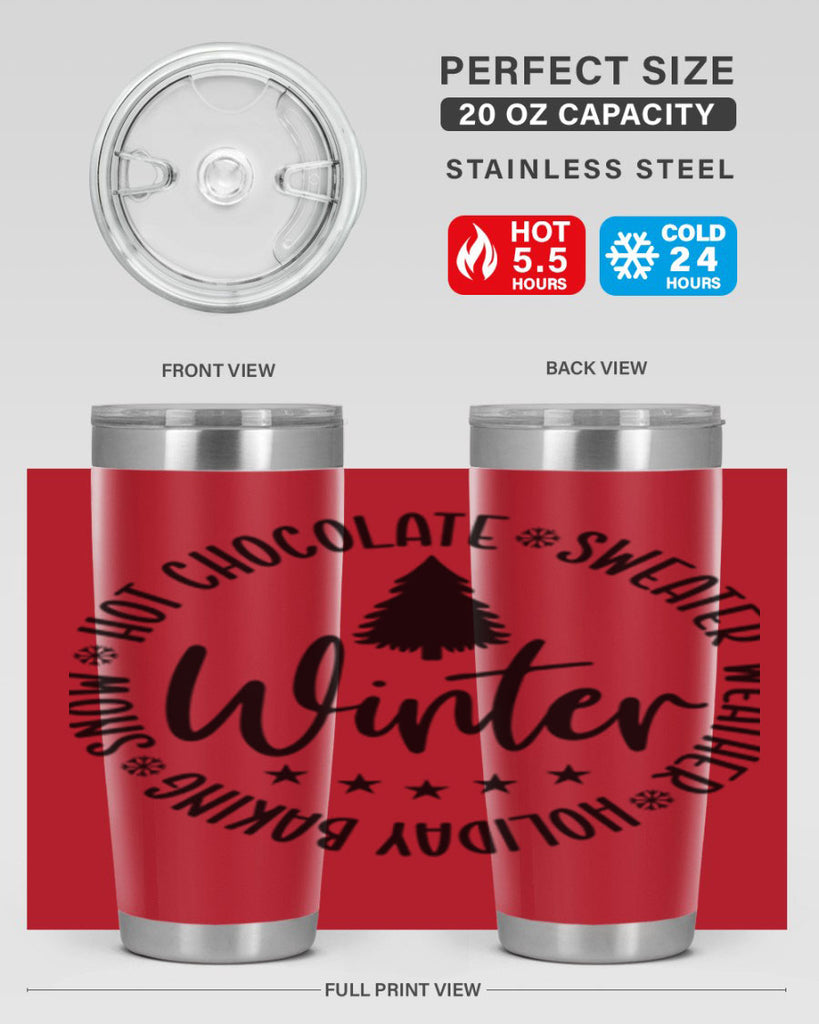 Hot Chocolate Sweater Weather Holiday Baking Snows196#- winter- Tumbler