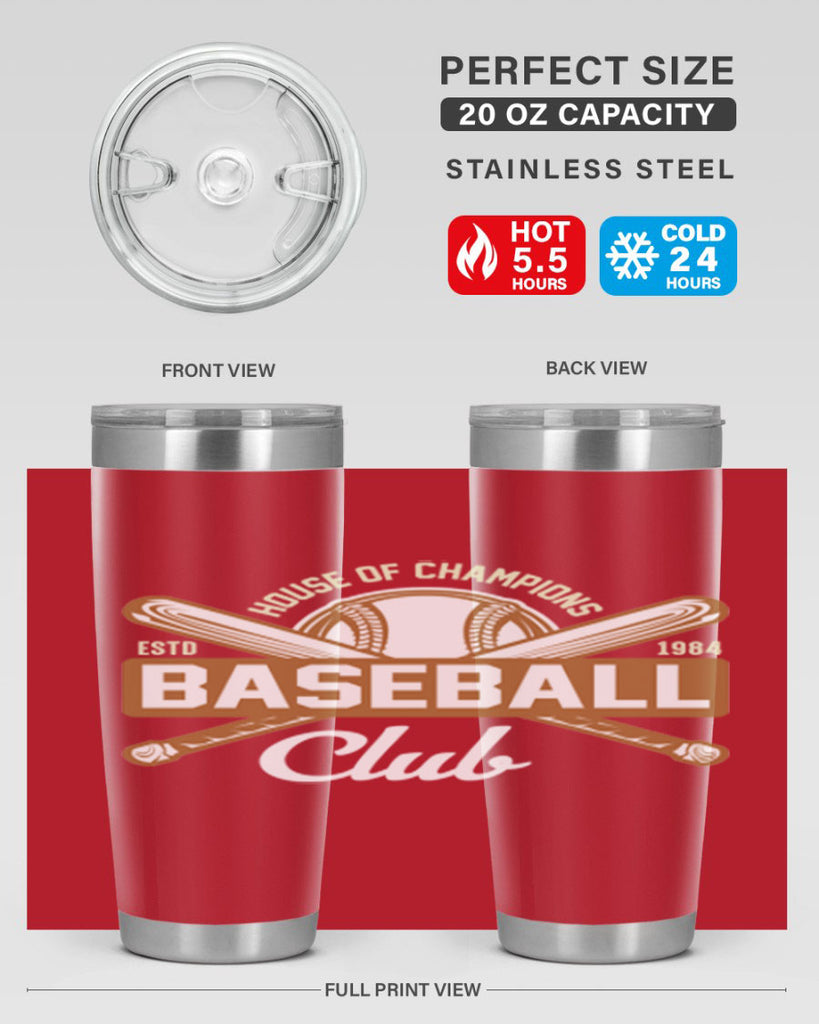 House 1178#- baseball- Tumbler