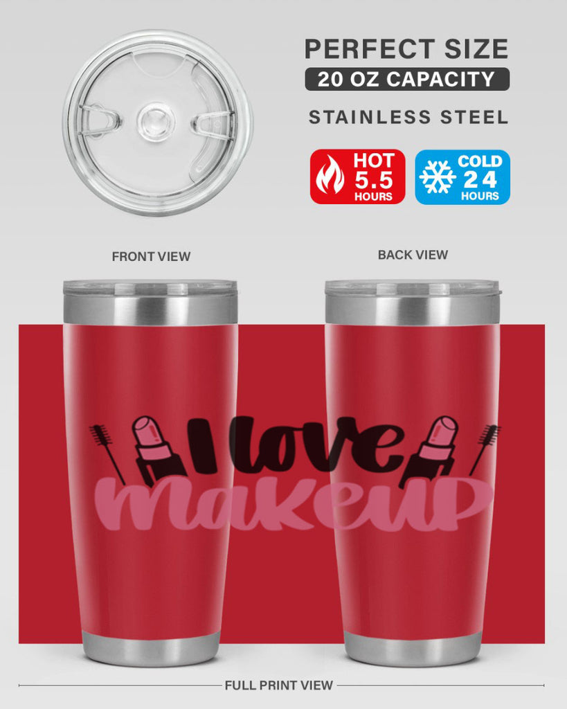I Love Makeup Style 80#- make up- Tumbler