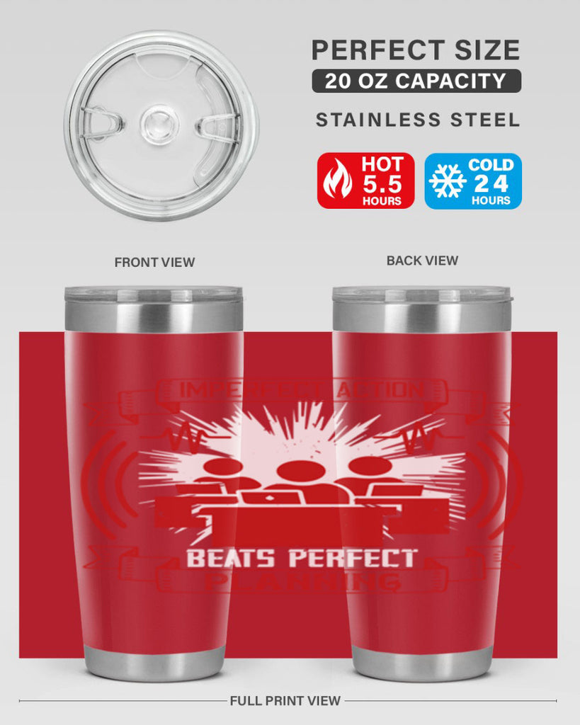 Imperfect action beats perfect planning Style 29#- coaching- tumbler