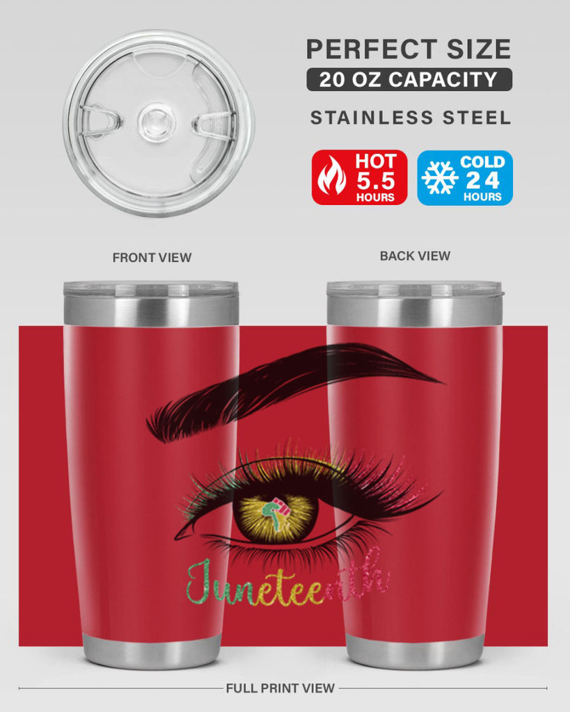 Juneteenth 1865 GirlS Eye 3#- Juneteenth- tumbler