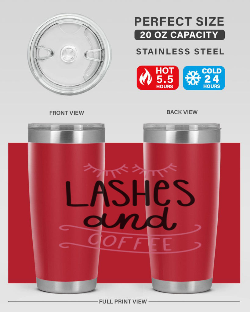 Lashes and Coffee Style 68#- make up- Tumbler