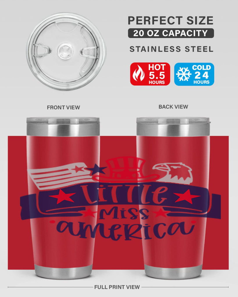 Little Miss America Style 162#- Fourt Of July- Tumbler