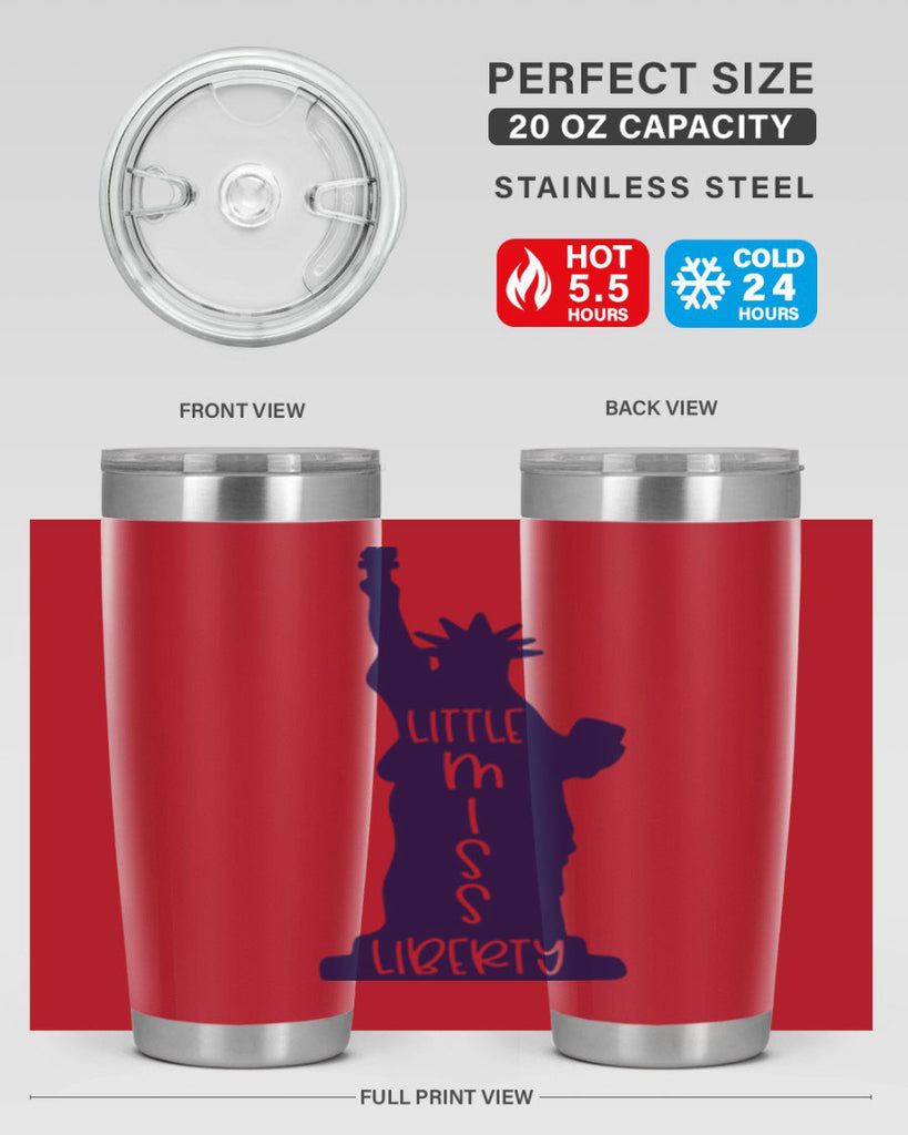 Little Miss Liberty Style 163#- Fourt Of July- Tumbler