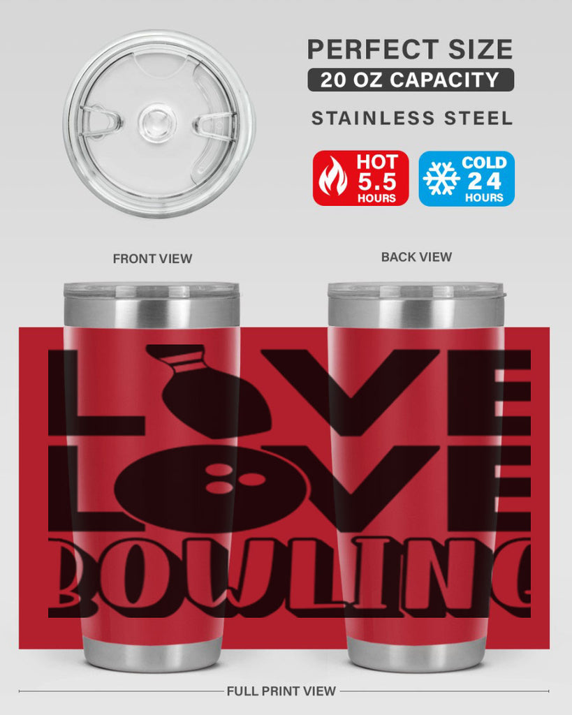 Live Love Bowling 833#- bowlig- Tumbler