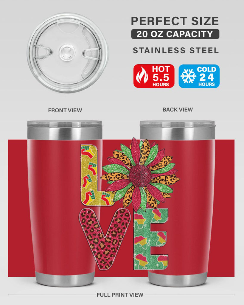 Love Juneteenth Day Fist Sunflower Png 7#- Juneteenth- tumbler