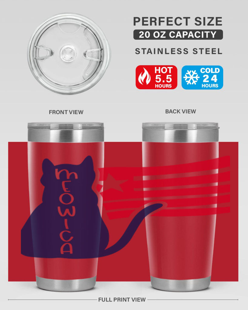 Meowica Style 166#- Fourt Of July- Tumbler