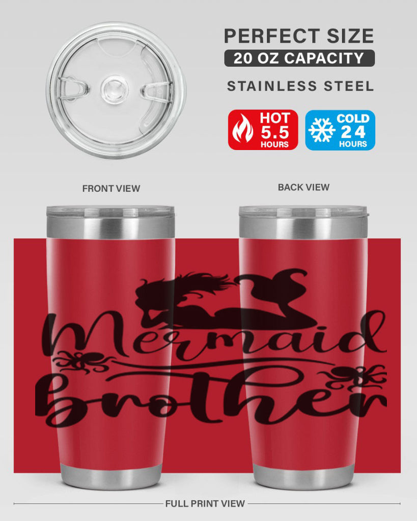 Mermaid Brother 355#- mermaid- Tumbler