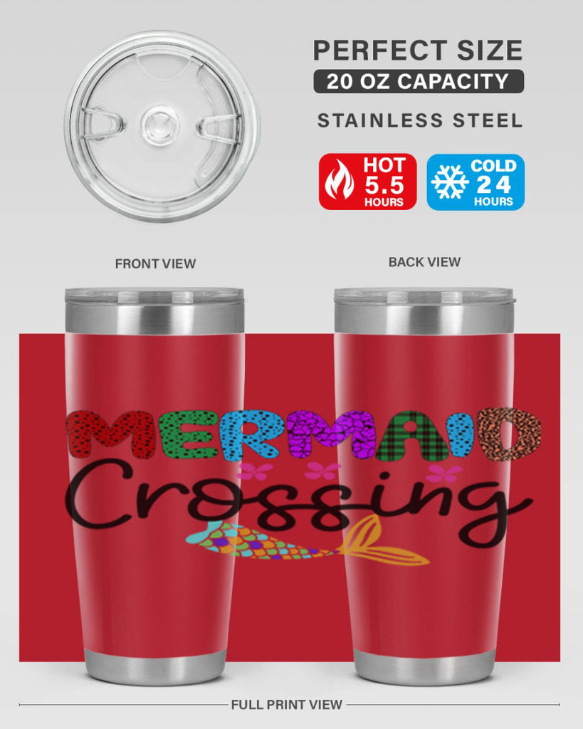 Mermaid Crossing 399#- mermaid- Tumbler