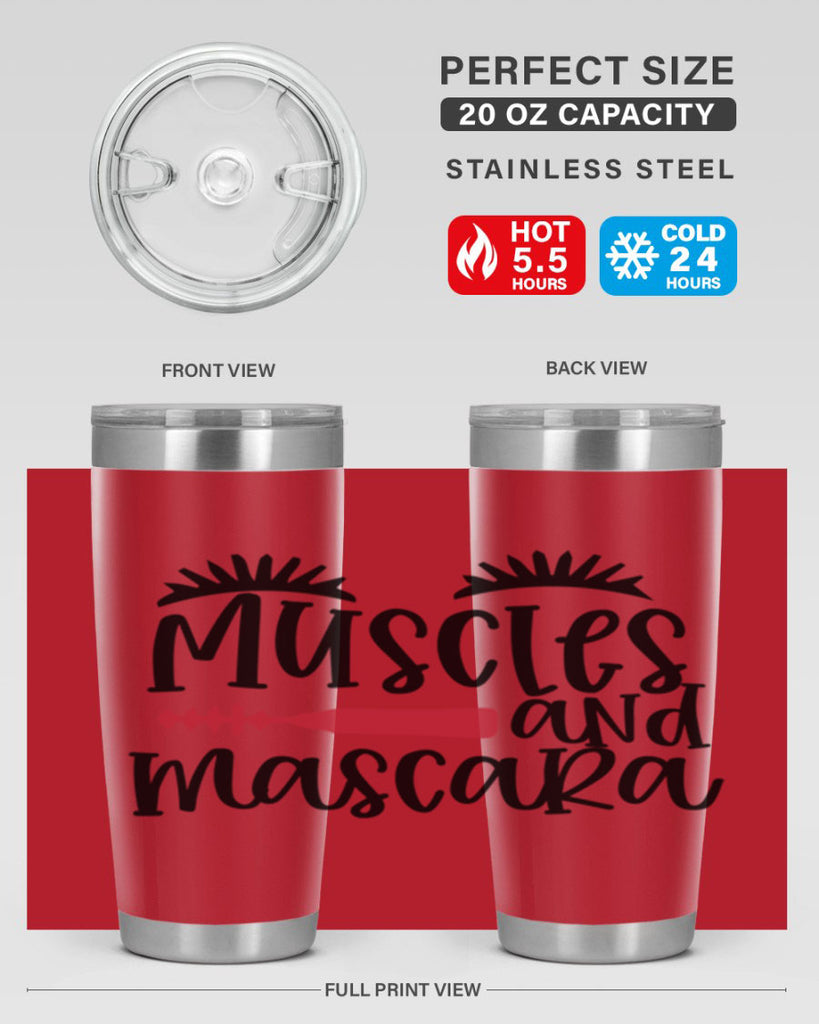Muscles and mascara design Style 221#- make up- Tumbler