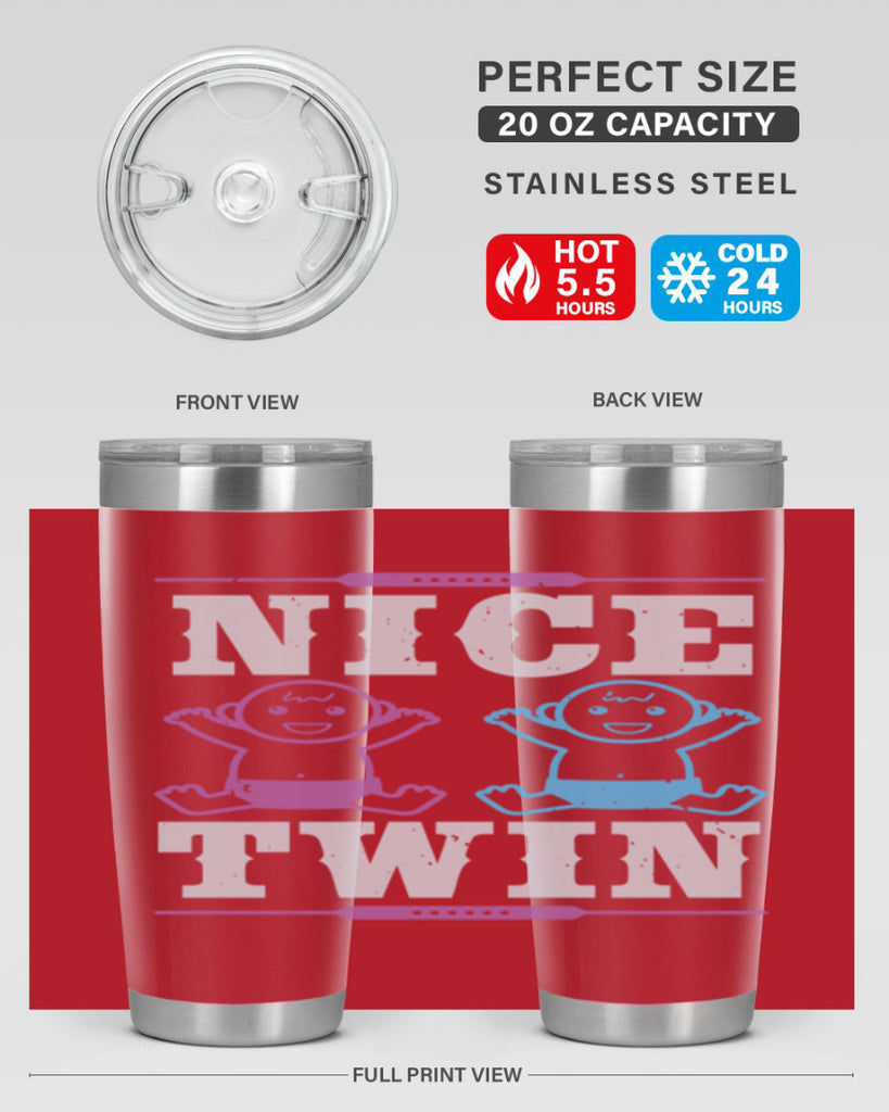 Nice Twin Style 26#- baby shower- tumbler