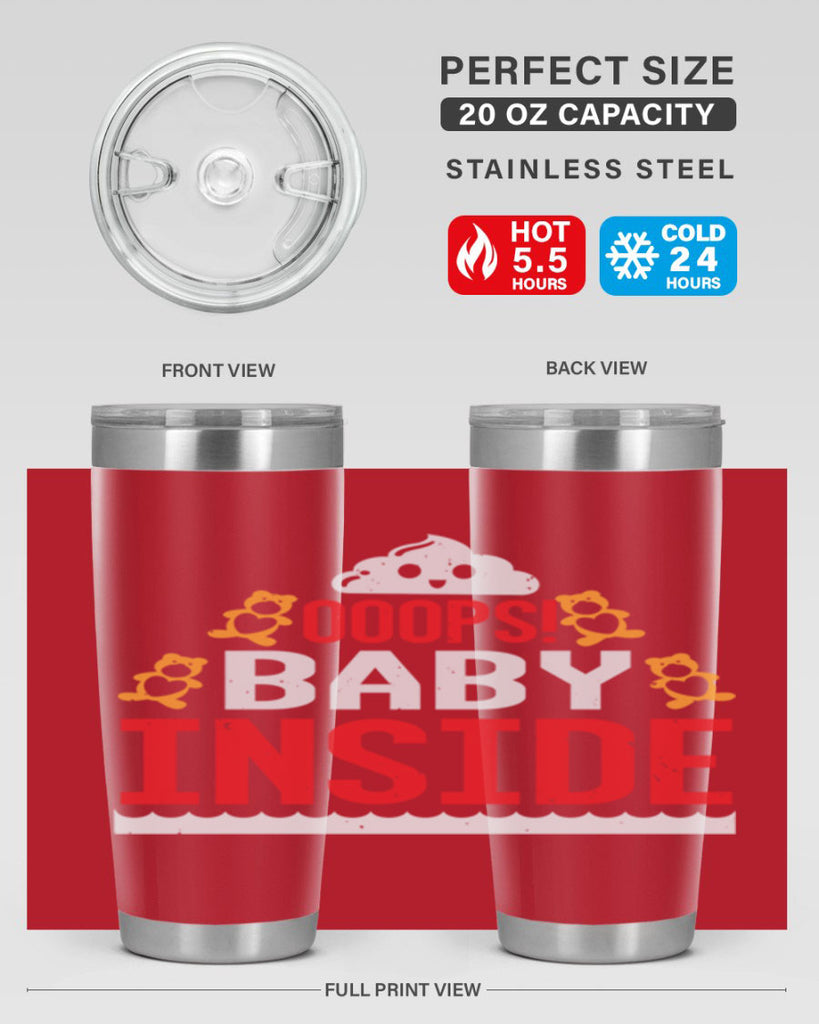Ooops baby inside Style 24#- baby shower- tumbler