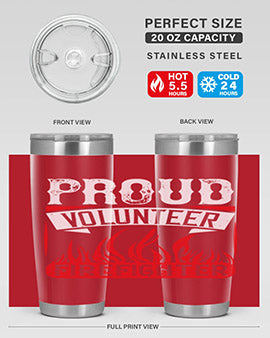 Proud Volunteer Firefighter Style 35#- volunteer- Tumbler