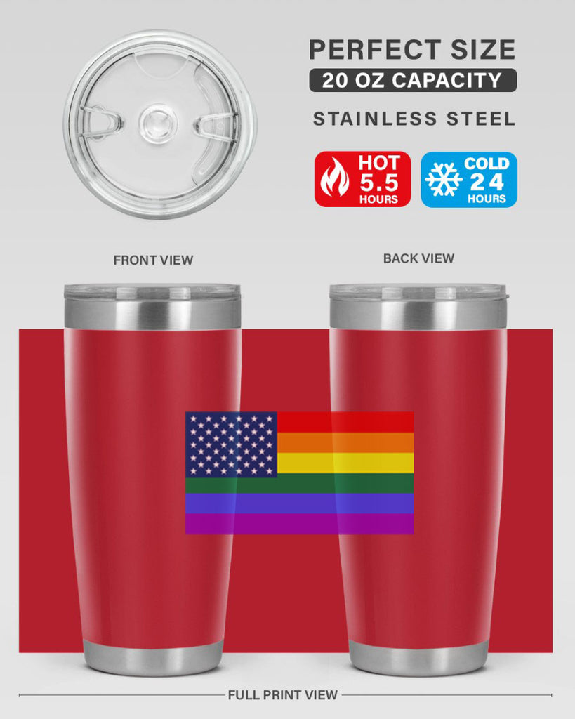 Rainbow american flag 11#- lgbt- Tumbler