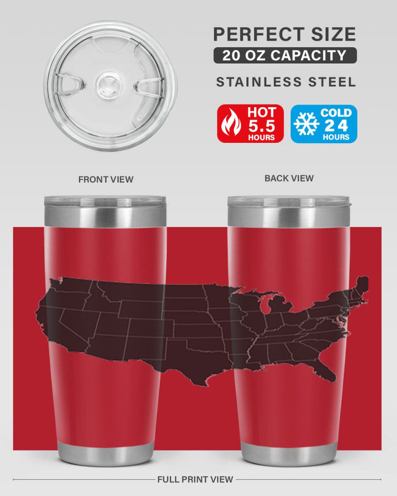 Separate Color Map Style 71#- Fourt Of July- Tumbler