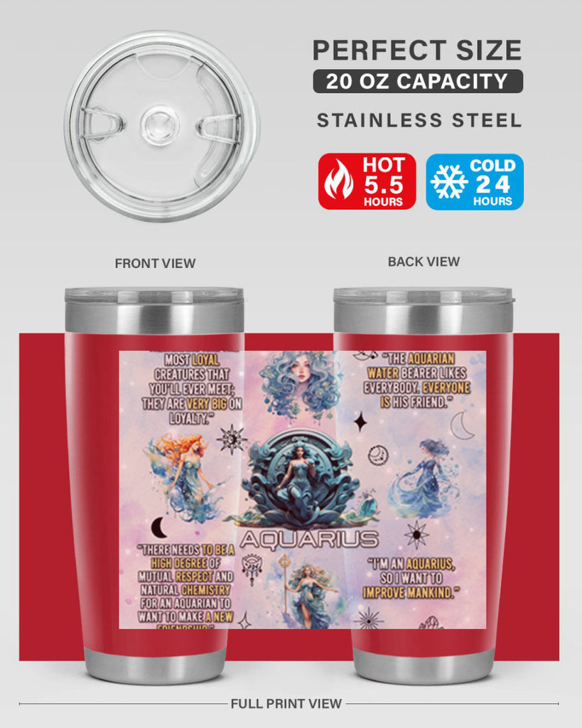 StraightAquarius 468#- zodiac- Tumbler