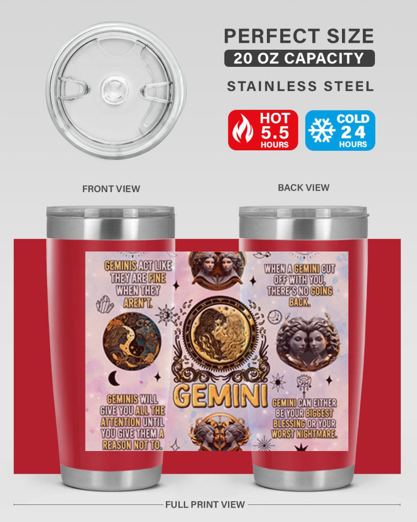 StraightGemini 472#- zodiac- Tumbler