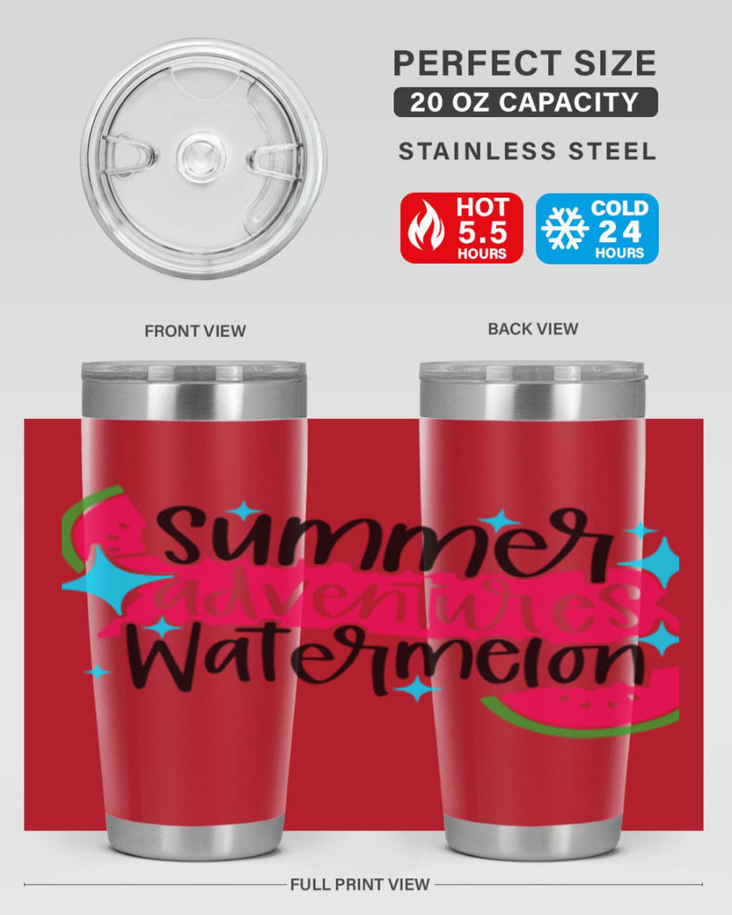 Summer Adventures Watermelon Style 23#- summer- Tumbler