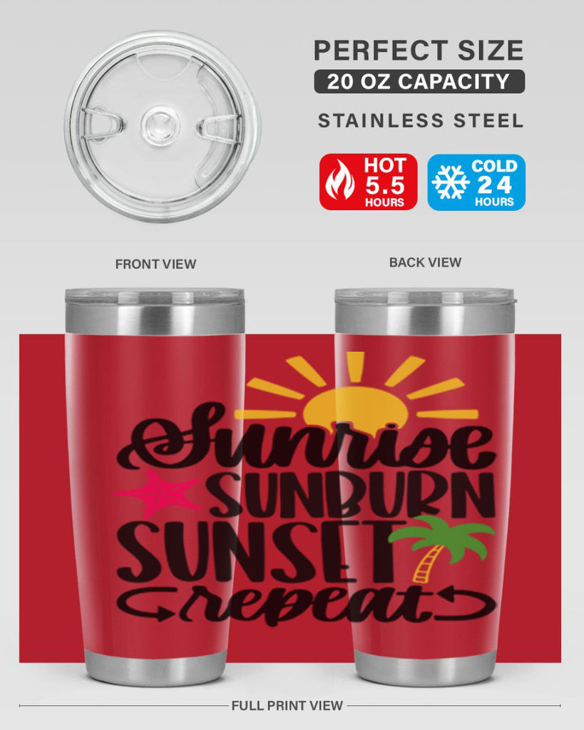 Sunrise Sunburn Sunset Repeat Style 16#- summer- Tumbler