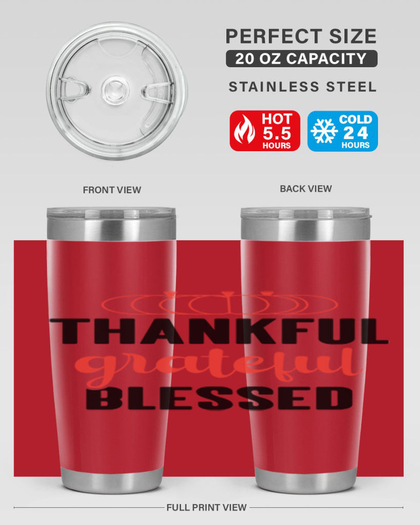 Thankful grateful blessed 603#- fall- Tumbler