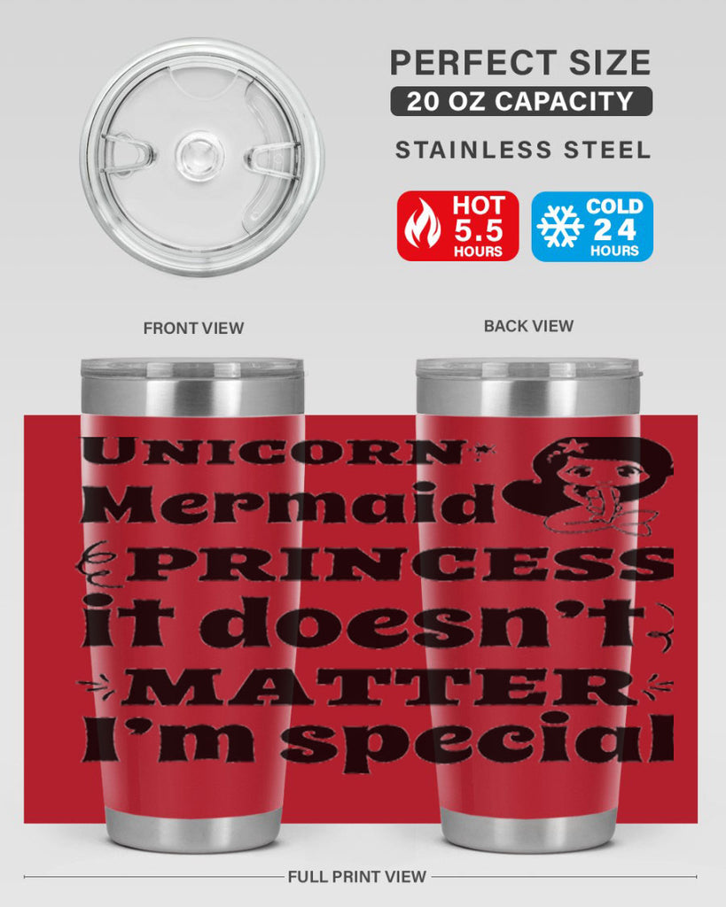 Unicorn Mermaid princess it doesnt 661#- mermaid- Tumbler