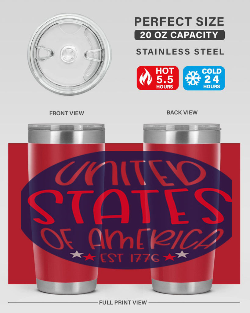 United States Of America Est Style 176#- Fourt Of July- Tumbler