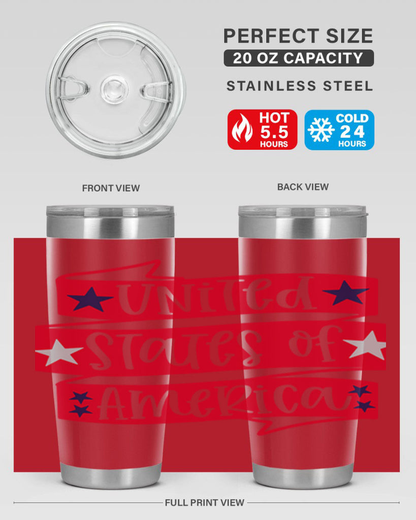 United States Of America Style 177#- Fourt Of July- Tumbler