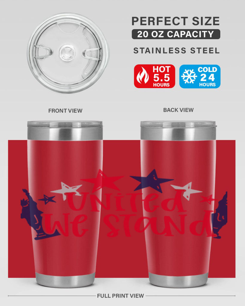 United We Stand Style 179#- Fourt Of July- Tumbler