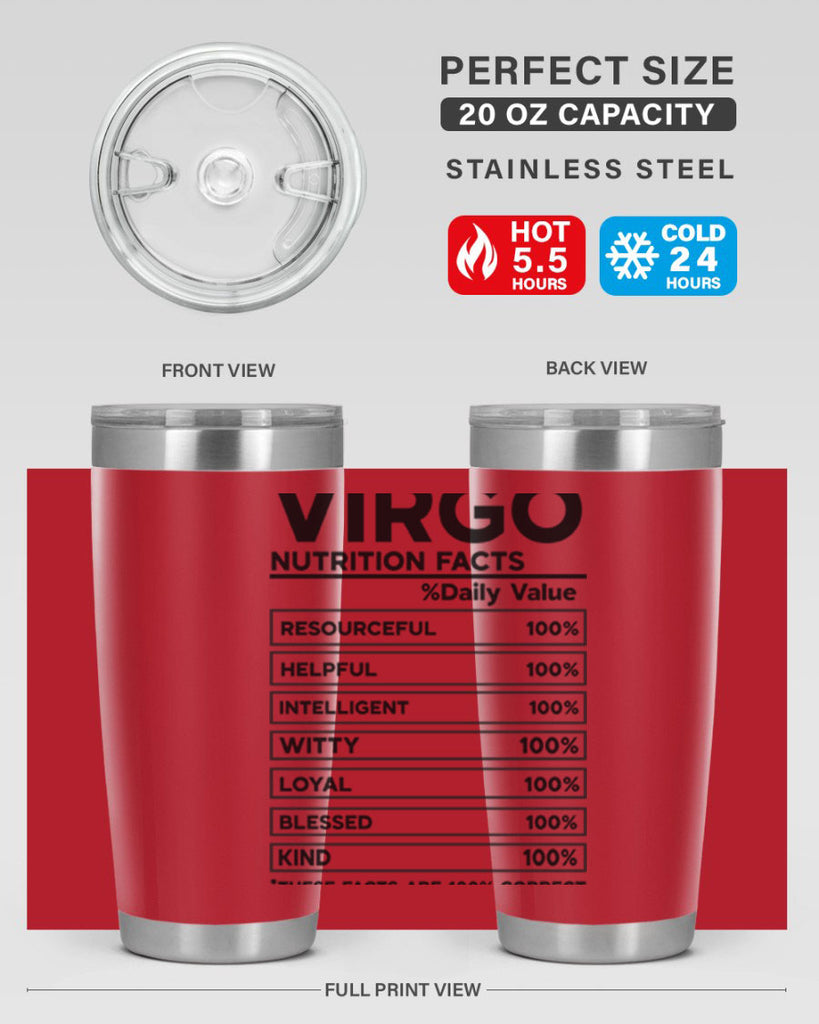 Virgo Nutrition Facts 530#- zodiac- Tumbler