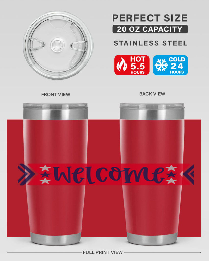Welcome Style 187#- Fourt Of July- Tumbler
