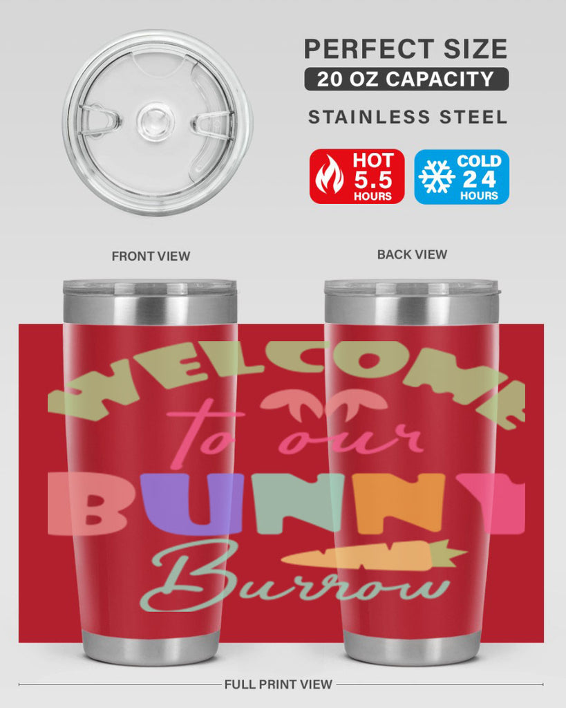 Welcome to our bunny burrow588#- spring- Tumbler