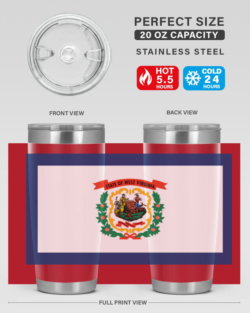 West Virginia 3#- stateflags- Tumbler