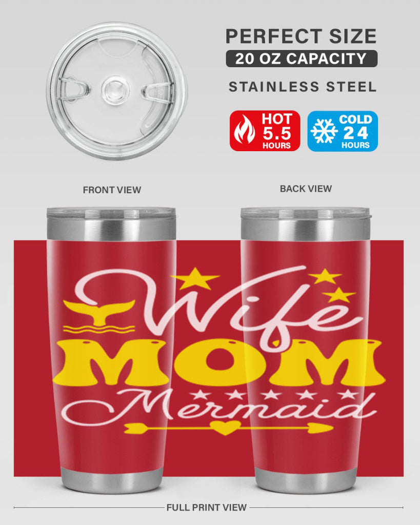 Wife Mom Mermaid 669#- mermaid- Tumbler