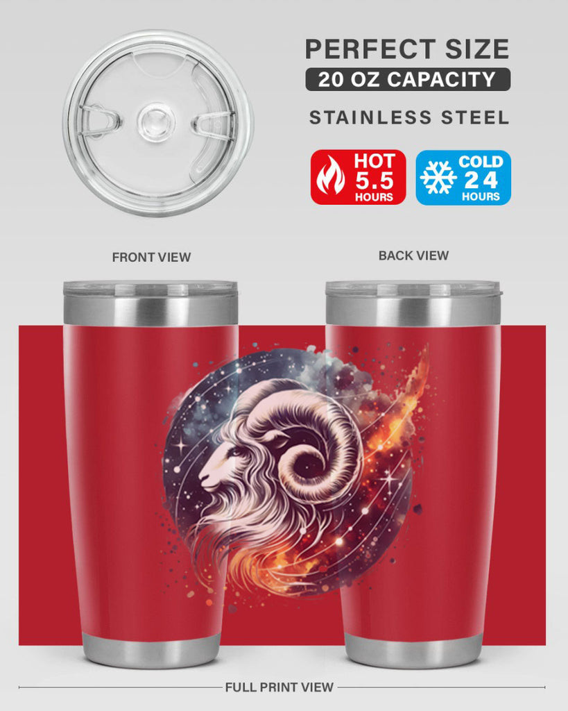 aries 124#- zodiac- Tumbler