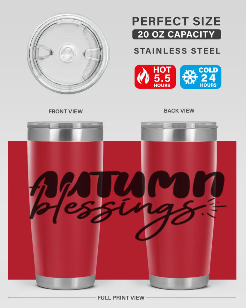 autumn blessings 65#- thanksgiving- Tumbler