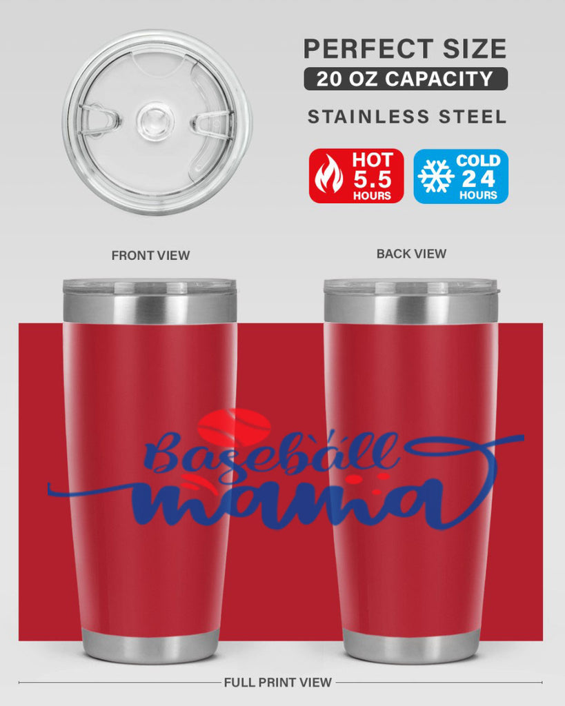 baseball mama 2208#- baseball- Tumbler