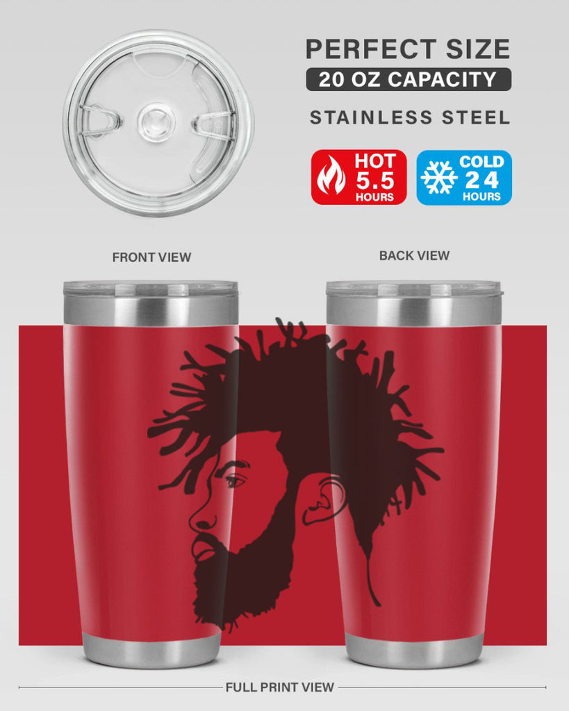 beardman 46#- black men - boys- tumbler