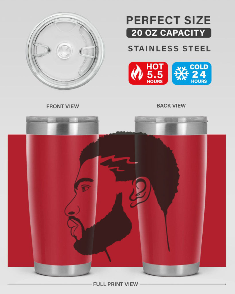beardman 52#- black men - boys- tumbler